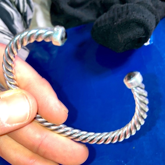 David Yurmin Mens bracelet Sterling silver with black onyx stones at each end - Picture 1 of 3